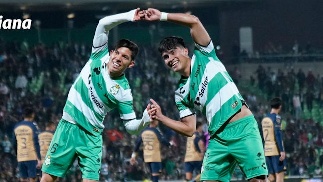 Santos Laguna logró sólido triunfo sobre Pumas en la liga mexicana