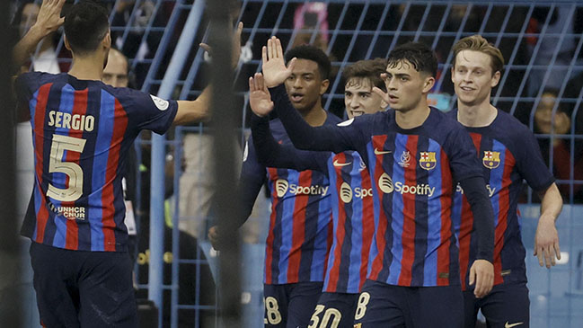 Pedri anotó el tercero de FC Barcelona en la final de la Supercopa de España