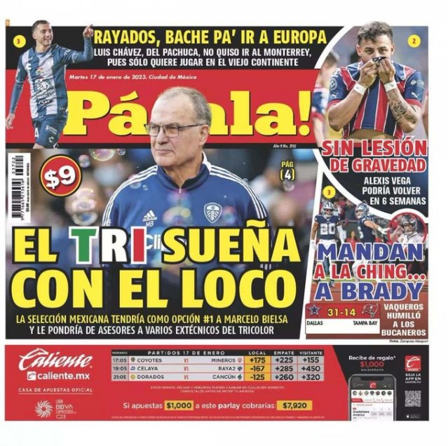 “El Tri sueña con el Loco”: Prensa mexicana se ilusiona con llegada de Marcelo Bielsa