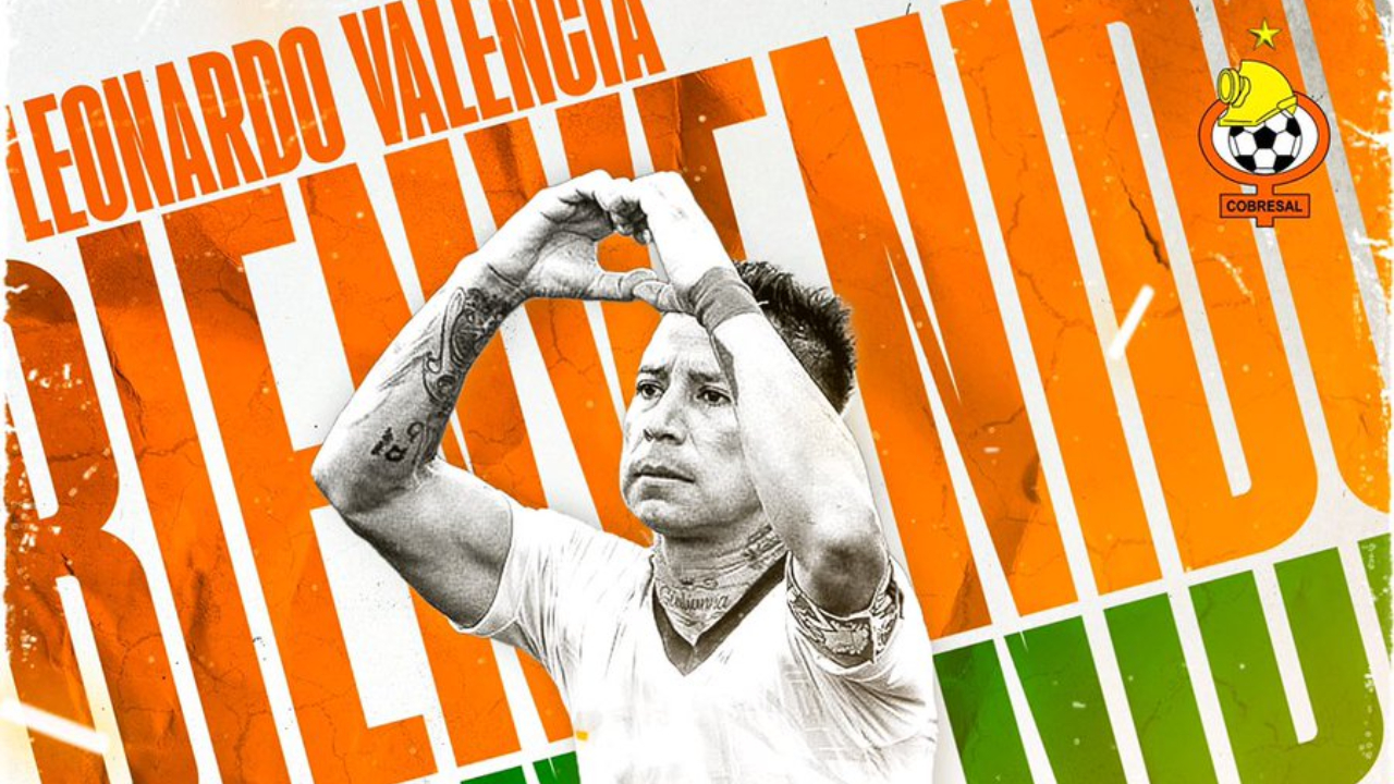 Cobresal anunció el fichaje del volante Leonardo Valencia