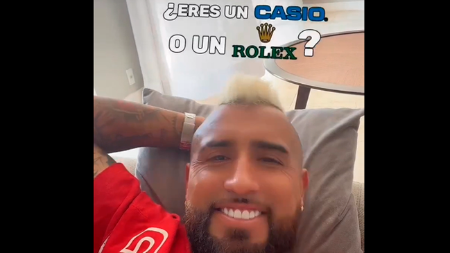 ¿Es un Casio o un Rolex? Vidal se sumó al desafío viral del momento