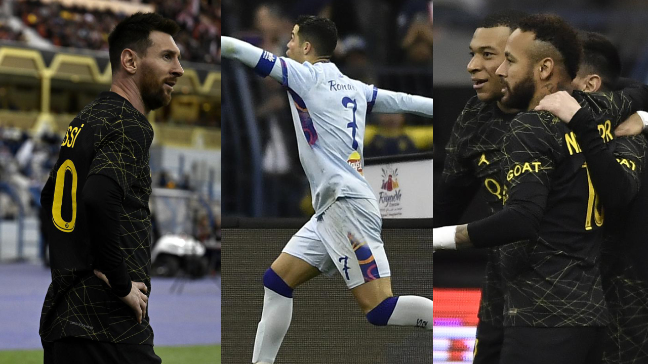 Messi, Cristiano y Mbappe brillaron en festival de goles entre PSG y estrellas de Riyadh