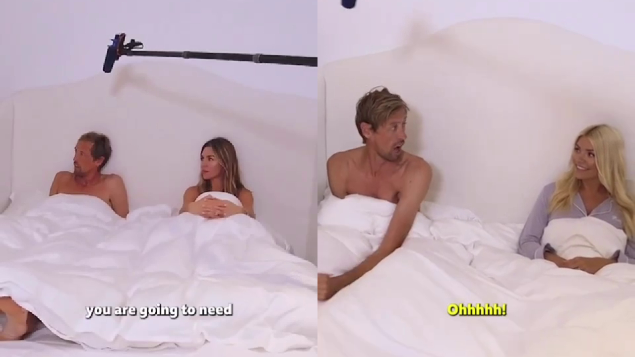 Peter Crouch quedó en shock tras encontrar a otra mujer en su cama en una broma televisiva