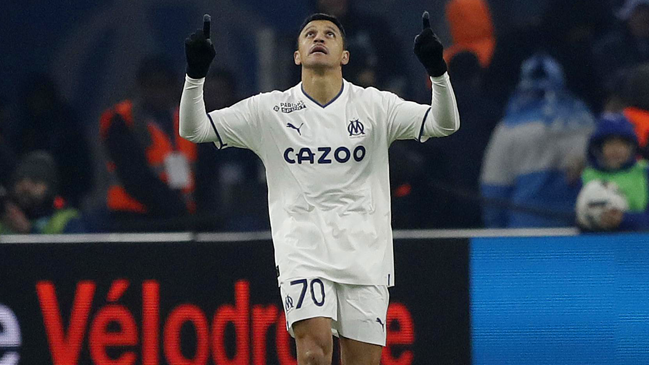 Alexis Sánchez anotó por segundo partido liguero seguido en el empate de Marsella ante Mónaco