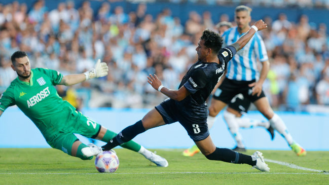 Gabriel Arias fue titular en el empate de Racing ante Belgrano