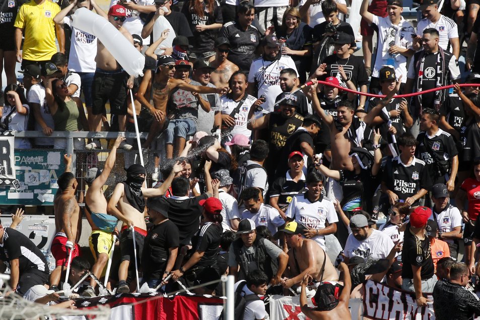 Hinchas de O’Higgins y Colo Colo generaron desordenes en El Teniente de Rancagua