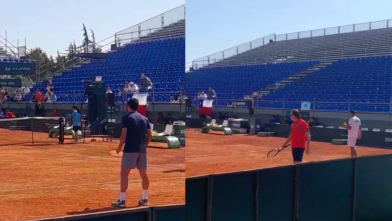Cristian Garin entrenó con Gonzalo Lama y bajo la mirada de Nicolás Massú tras la caída en la Davis