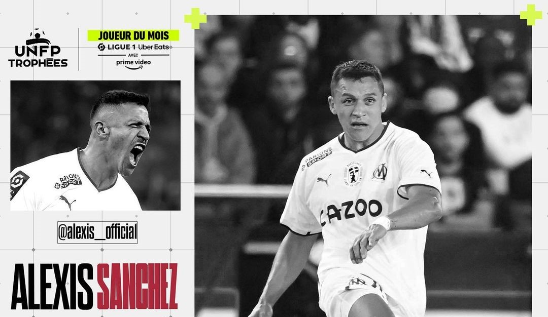 Alexis Sánchez fue nominado a mejor jugador de enero en Francia