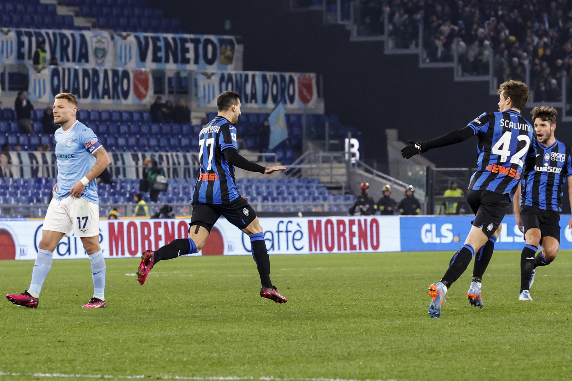 Atalanta venció a Lazio en Roma y escaló al tercer lugar en la Serie A