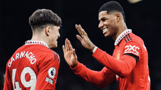 Rashford y Garnacho fueron los gestores del agónico festejo de Manchester United ante Leeds