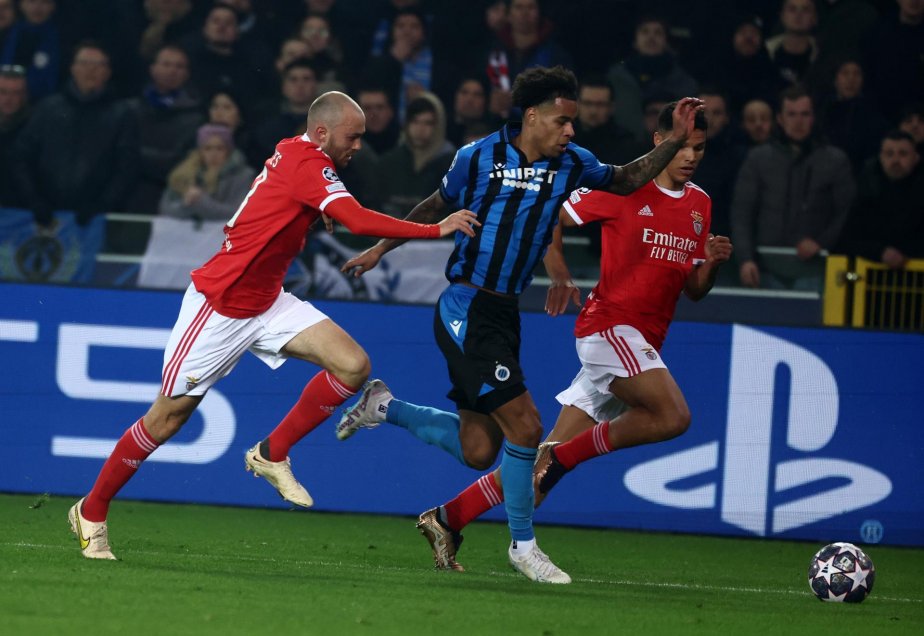 El primer golpe de Benfica ante Brujas en octavos de final de la Liga de Campeones
