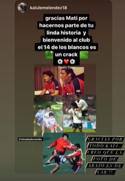 Rodrigo Meléndez a Matías Fernández: Gracias por hacernos parte de tu historia