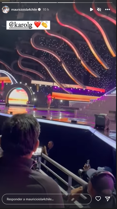 Mauricio Isla disfrutó el show de Karol G en el Festival de Viña