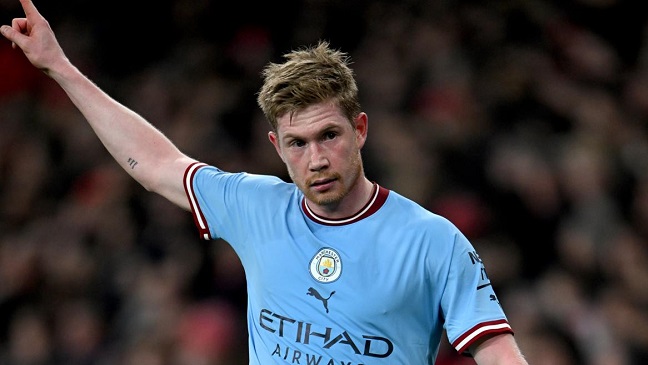 De Bruyne y Laporte son bajas para duelo de Manchester City con Leipzig