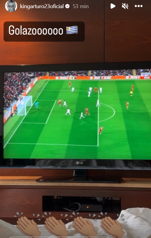 Arturo Vidal vibró con los golazos de Darwin Núñez y Vinícius Junior en la Champions