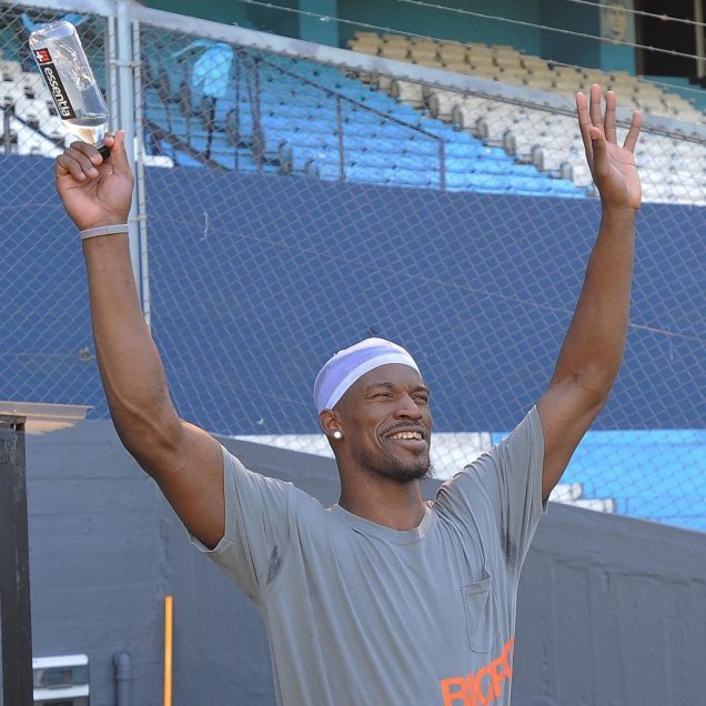 Jimmy Butler visitó el Cilindro de Avellaneda, estadio de Racing