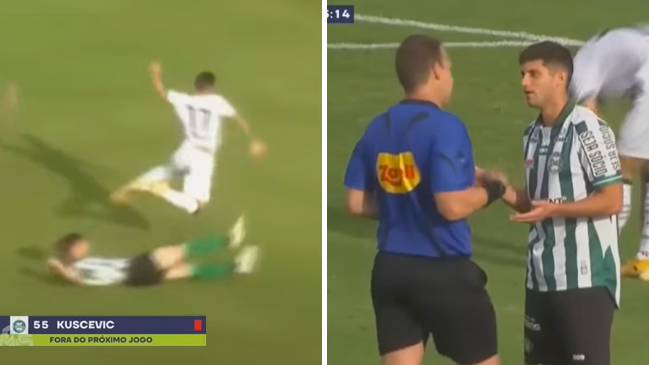 Benjamín Kuscevic sufrió su primera expulsión con Coritiba en la caída ante Operario