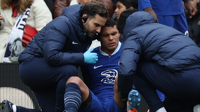 Más problemas: Chelsea comunicó alcance de la lesión de Thiago Silva