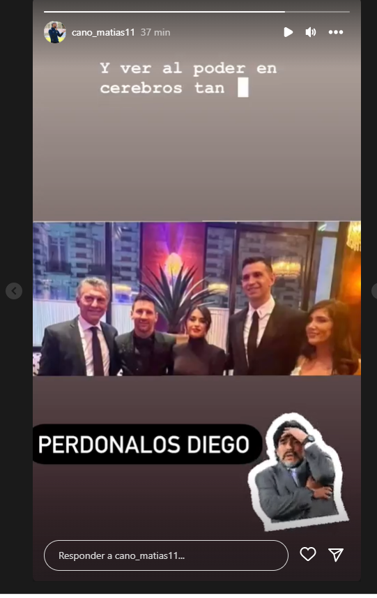 “Perdónalos, Diego”: Matías Cano lanzó crítica a Messi y “Dibu” Martínez