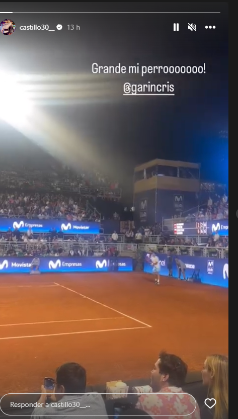 Nicolás Castillo apoyó a Cristian Garin en su triunfo sobre Dominic Thiem