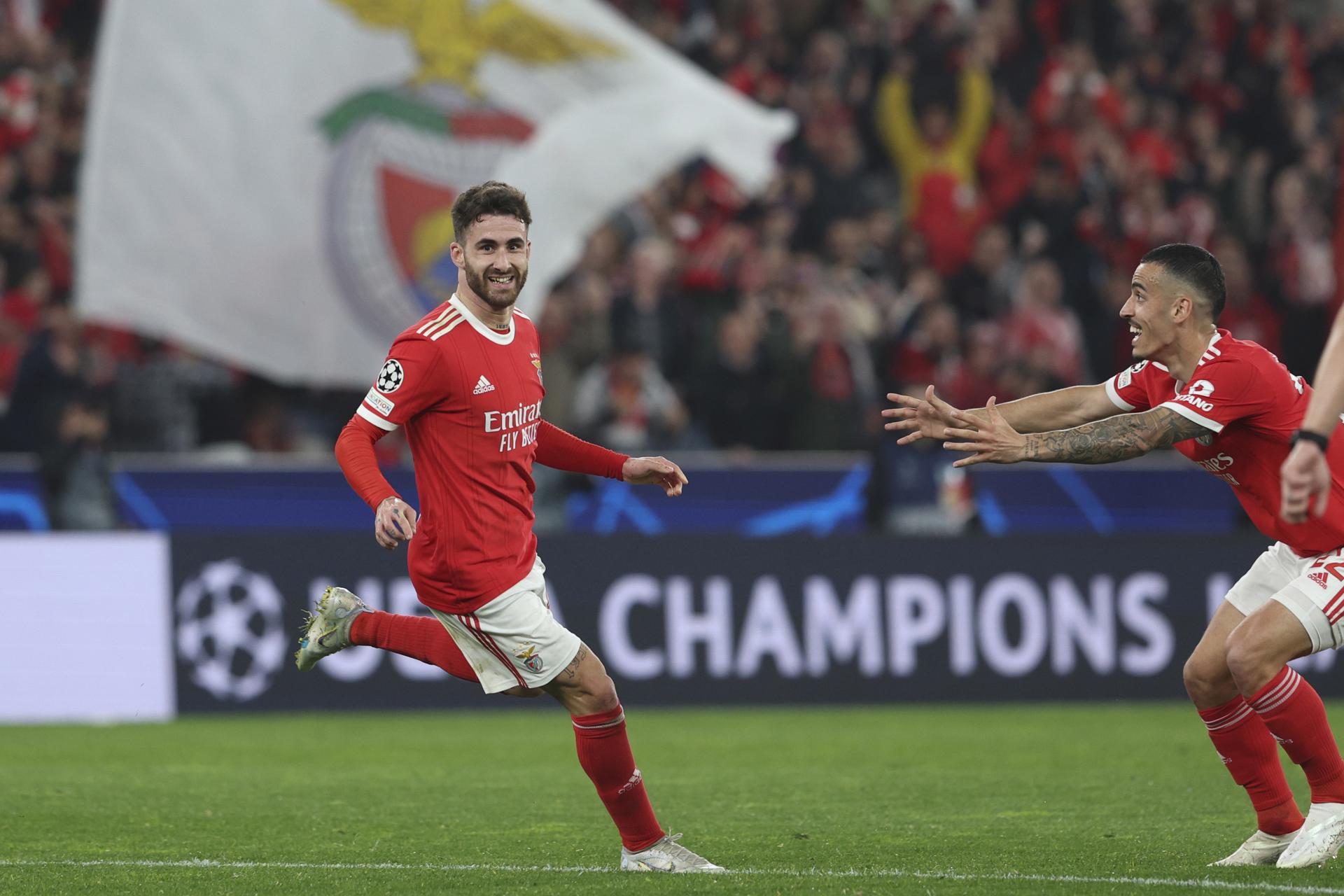 Benfica aplastó a Club Brujas y se instaló en cuartos de la Champions