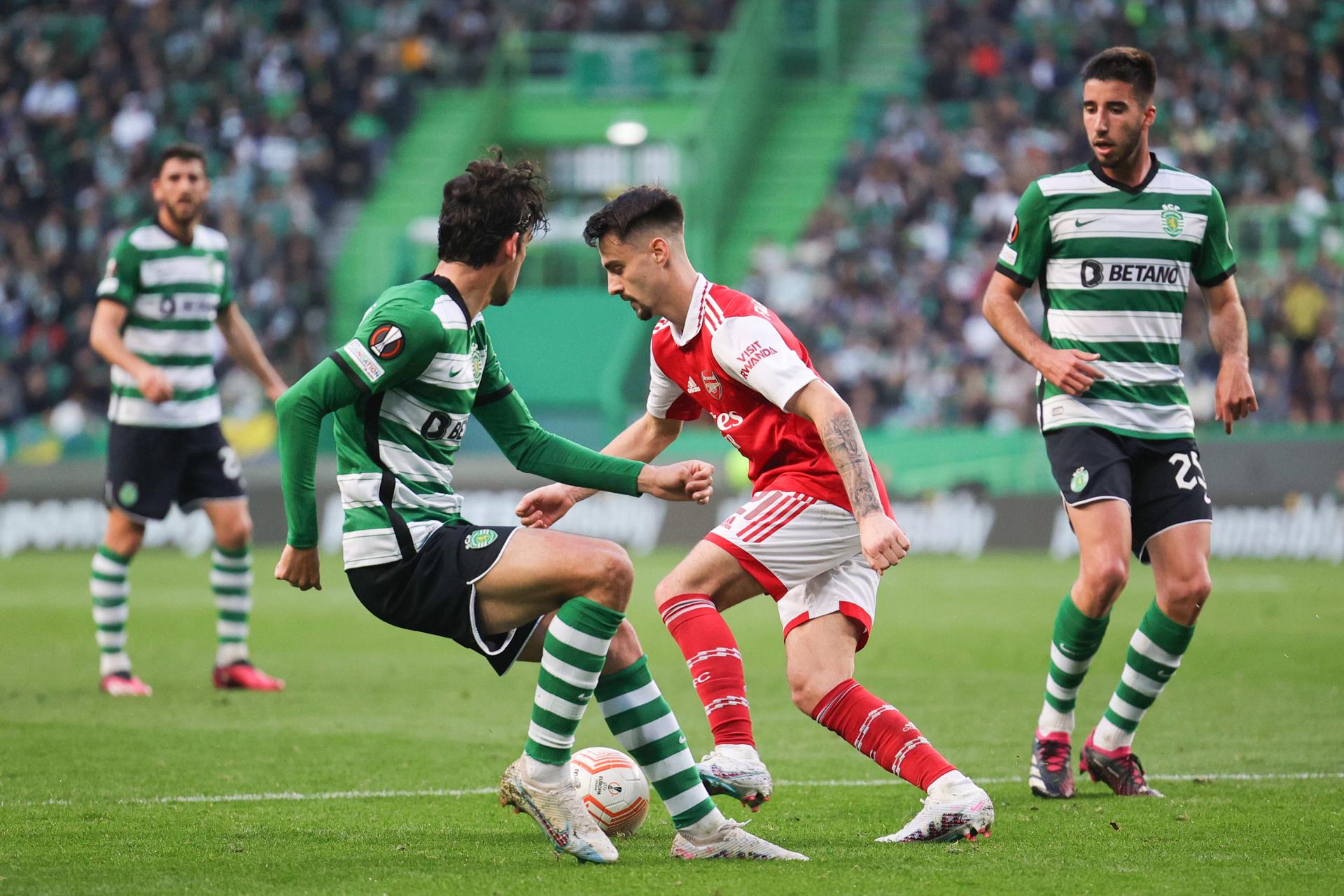 Arsenal rescató un empate ante Sporting Lisboa y dejó abierta la llave en la Europa League