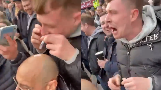West Ham vetó a hinchas que esnifaron sobre la cabeza de otro fanático en las gradas