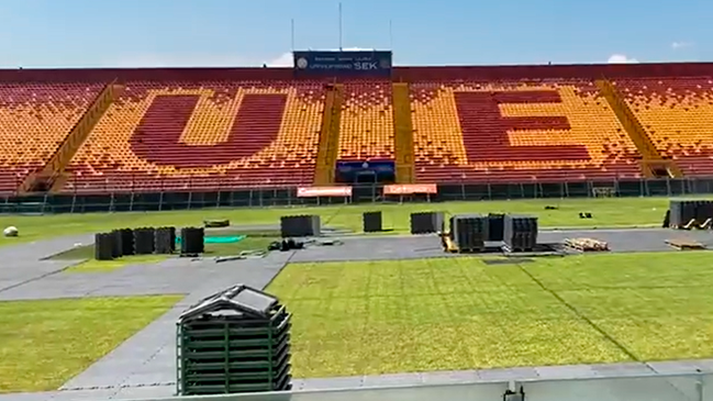 Unión Española inició desmontaje tras conciertos de Los Bunkers en el Santa Laura