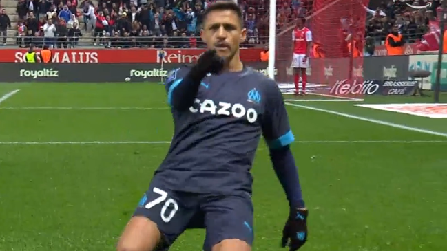 ¡En llamas! Alexis Sánchez adelantó a Marsella con su segundo golazo ante Stade de Reims
