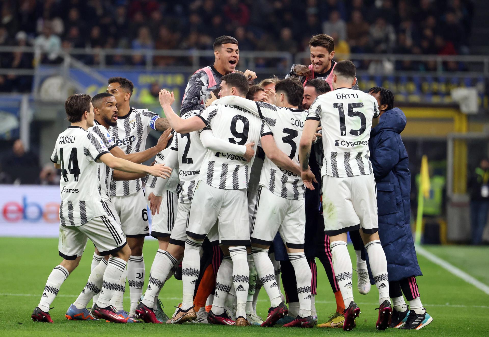 Juventus venció a Inter y se quedó con el Derbi de Italia en Milán