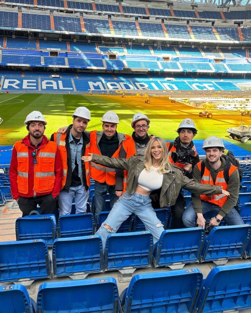 Presentadora italiana Diletta Leotta se cautivó al recorrer el Estadio “Santiago Bernabéu”