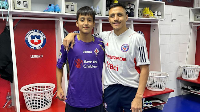 Hijos de Arturo Vidal compartieron con Alexis Sánchez y Claudio Bravo en “Juan Pinto Durán”