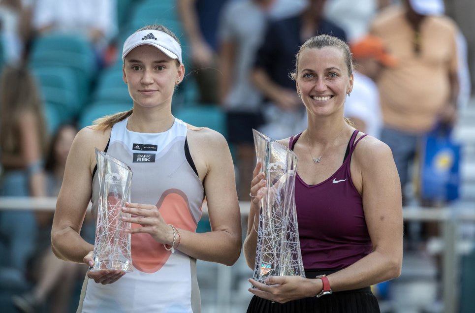 Kvitova se impuso en disputada final contra Rybakina en el WTA 1.000 de Miami