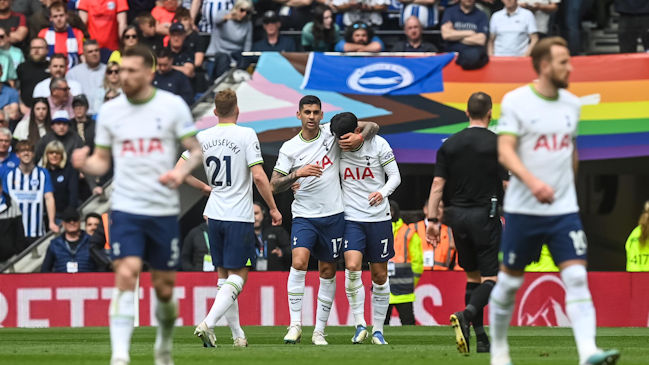 Heung-Min Son y Harry Kane comandaron exigida victoria de Tottenham sobre Brighton