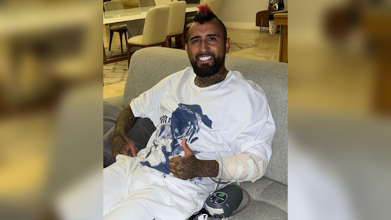 Arturo Vidal dejó el hospital en Río de Janeiro: “¡Por fin en casita!”