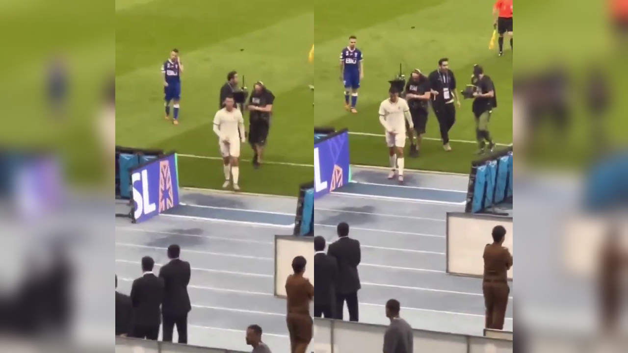 [VIDEO] El “Pato Yáñez” de Cristiano Ronaldo a hinchas árabes que le gritaban “Messi, Messi”