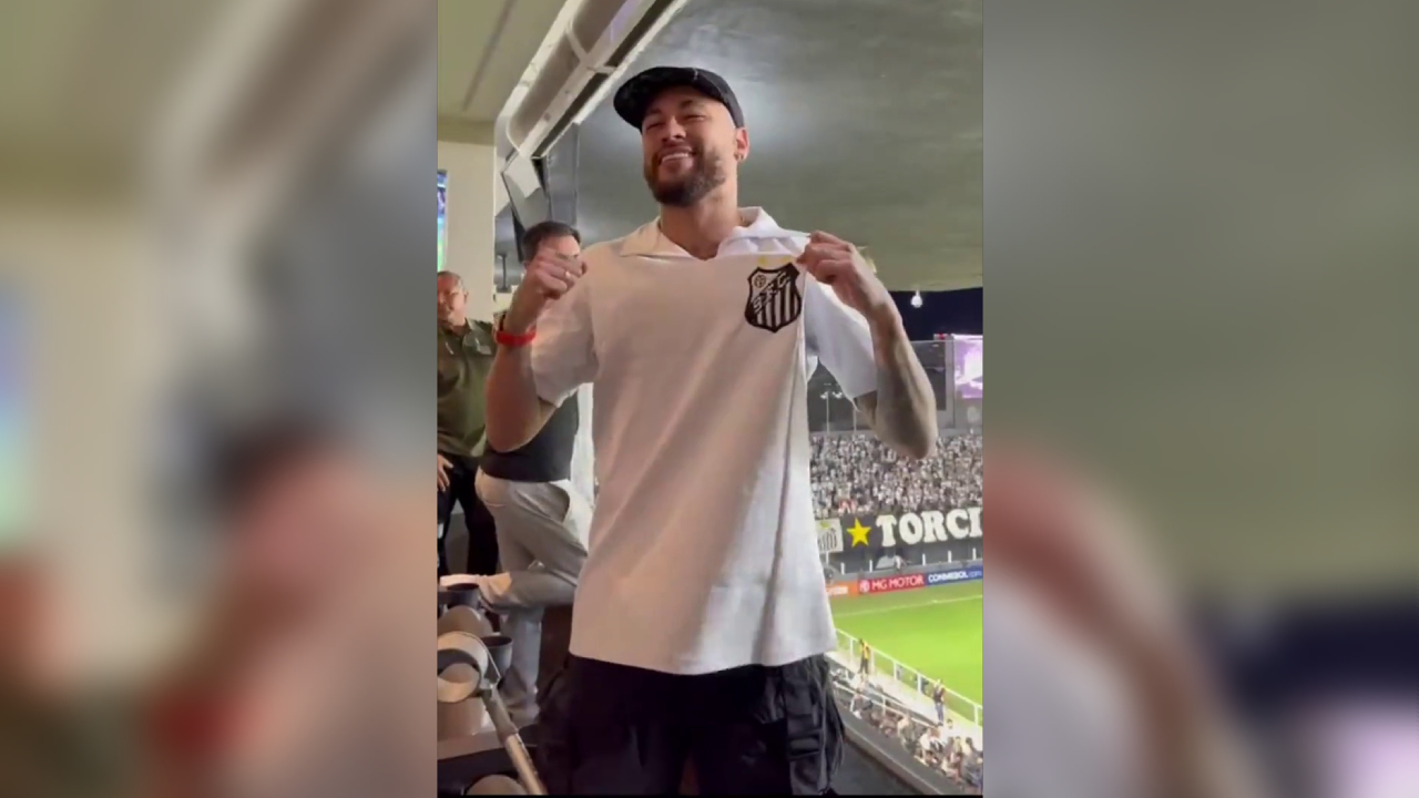 Neymar acaparó miradas en Vila Belmiro durante el duelo de Santos y Audax Italiano