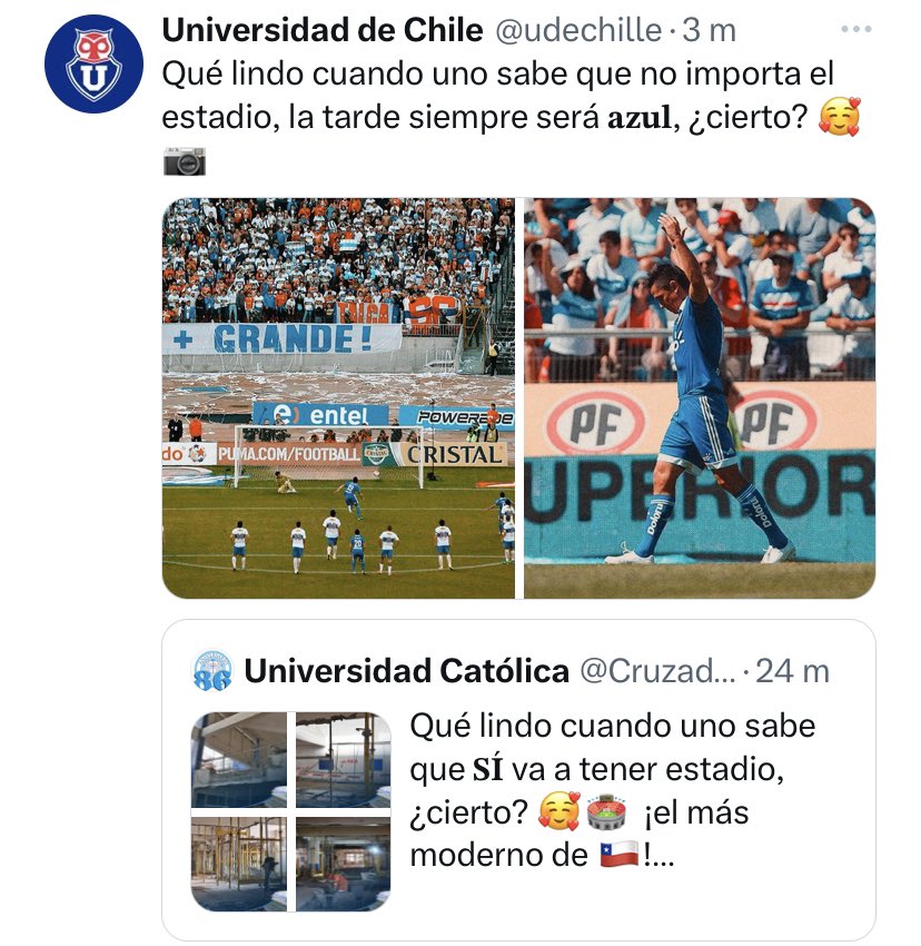 La UC calentó el clásico ante la U con el tema del estadio propio
