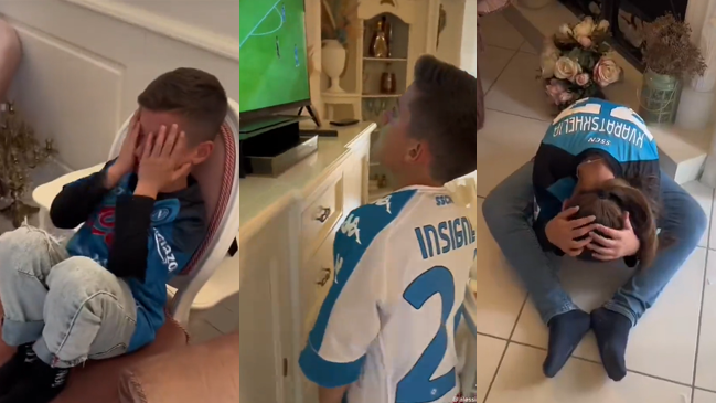 Niños hinchas se hicieron virales por su reacción a empate que postergó el título de Napoli