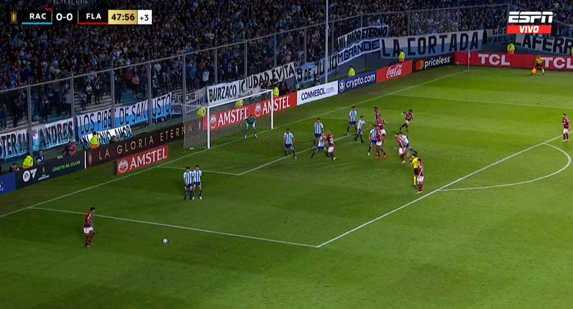 Gabigol anotó un golazo para Flamengo ante Racing con asistencia de Erick Pulgar