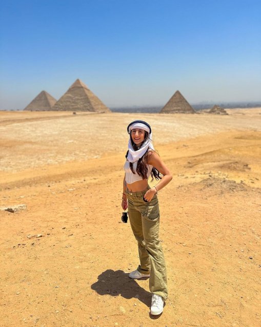 Valentina Toro se mostró disfrutando en su visita a las Pirámides de Giza en El Cairo