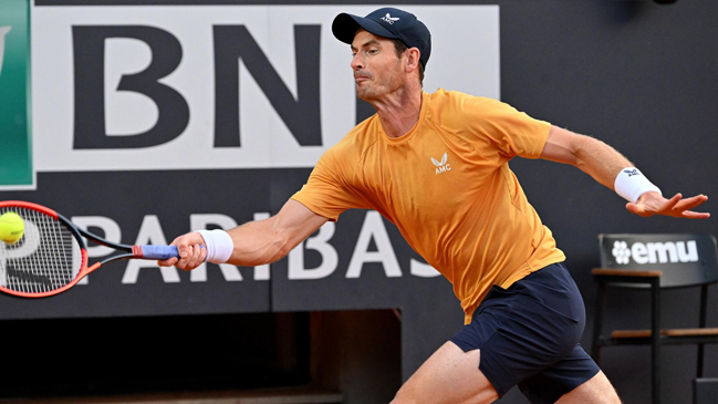 Murray se despidió del Masters de Roma tras un extenuante choque contra Fognini