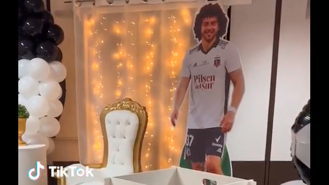 Muy fanático: Pequeño hincha de Colo Colo tuvo su cumpleaños con temática de Maxi Falcón