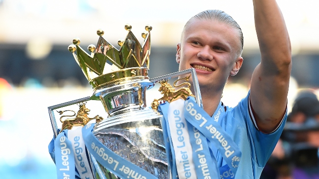 Erling Haaland fue elegido como el mejor jugador de la temporada en la Premier League