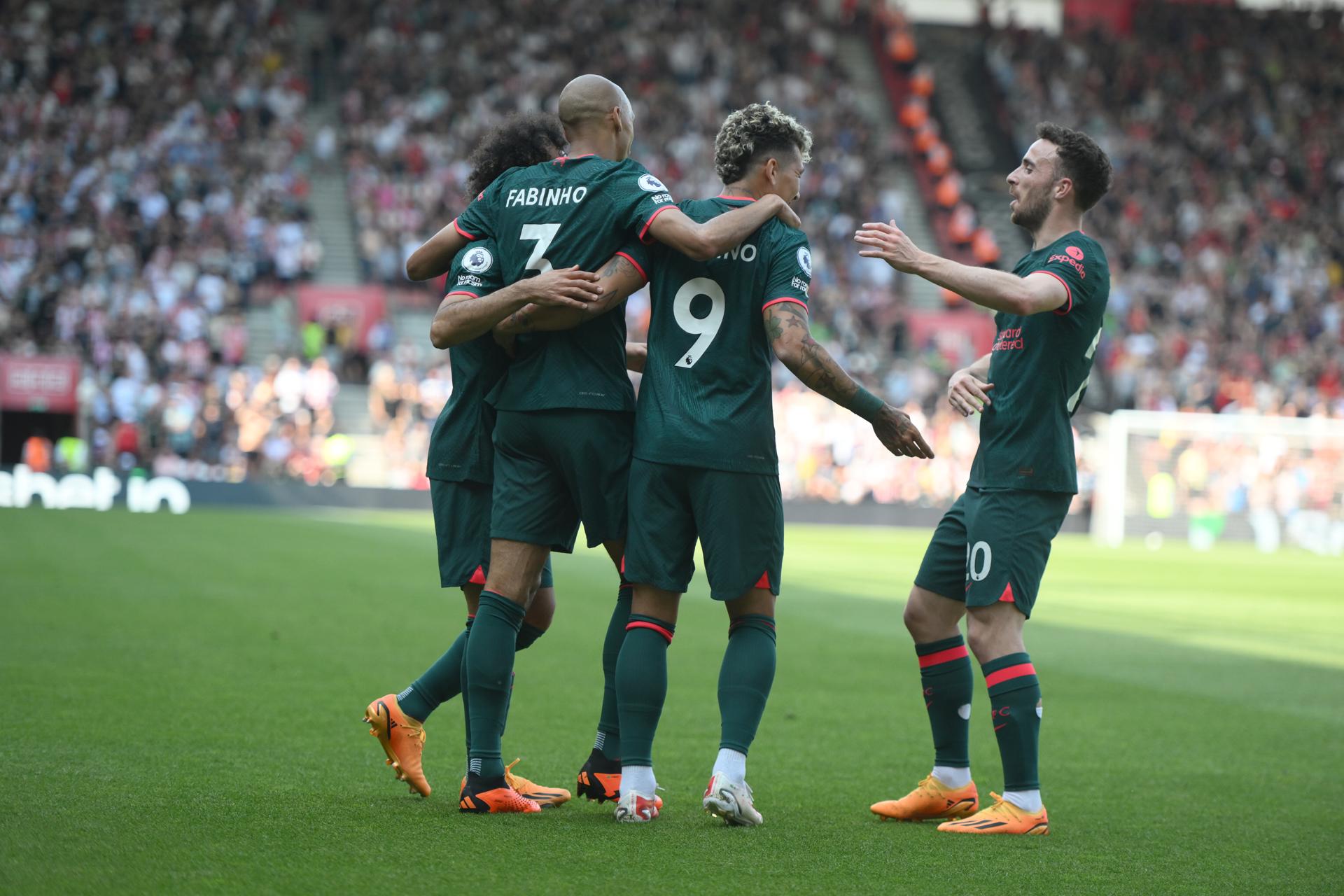 ¡Festival de goles! Liverpool empató en un frenético duelo con el descendido Southampton