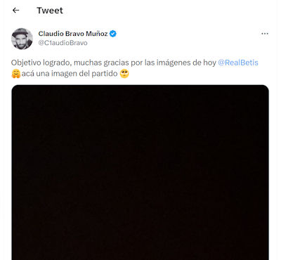 La ironía de Claudio Bravo contra Betis por no tener fotos de su buena actuación ante Girona