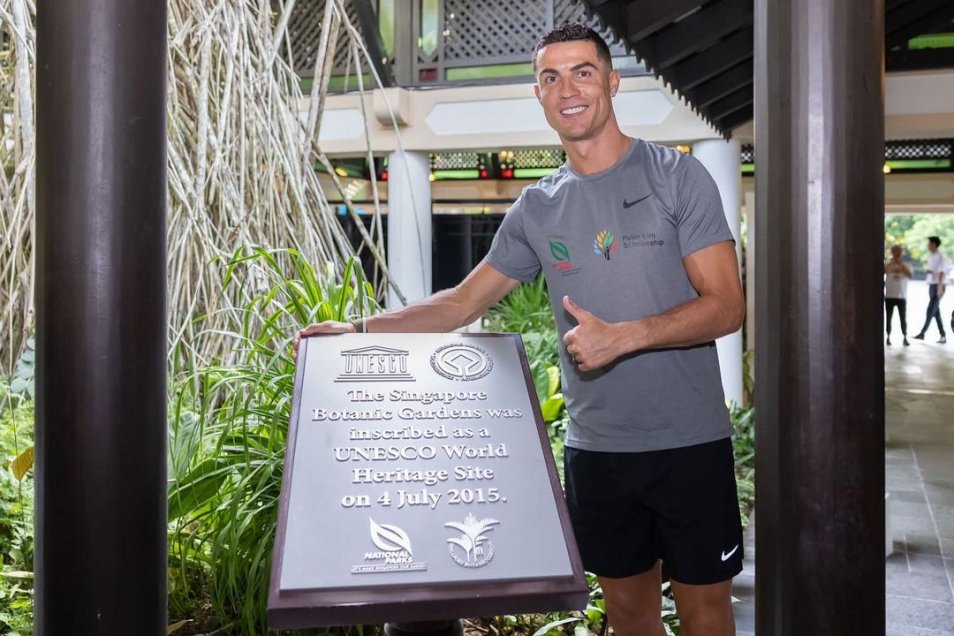 Cristiano visitó jardín tropical que fue declarado Patrimonio de la Humanidad en Singapur
