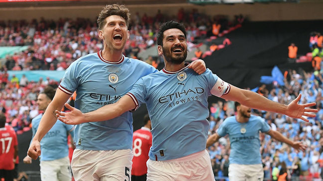 Ilkay Gundogan comandó con doblete la victoria del City sobre el United en la final de la FA Cup