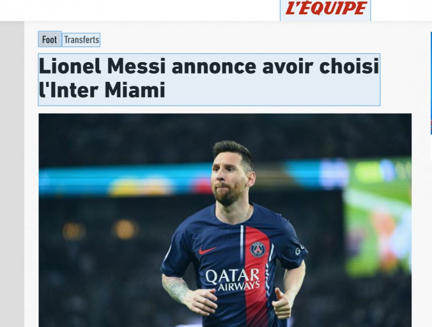 “El jugador libre más cotizado eligió la MLS”: La reacción de la prensa internacional al fichaje de Messi en Inter Miami