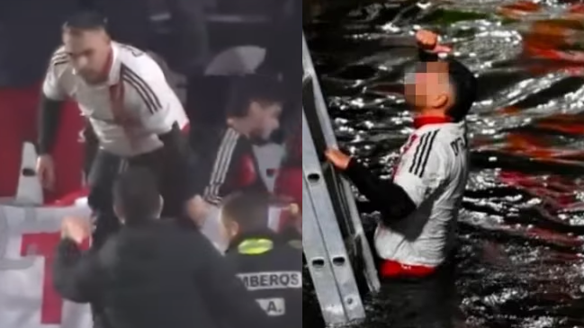 Criminal: Hincha de Estudiantes de La Plata golpeó y botó al foso a otro seguidor en pleno partido